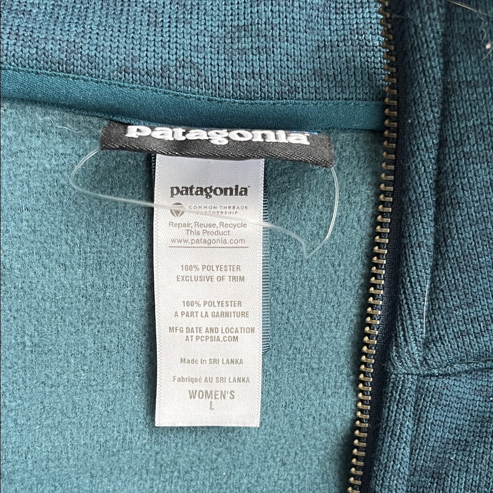 Patagonia Women's Better Jacket Full Zip Snap Button Pockets Tidal Teal - Picture 2 of 11